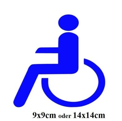 2 Stück Rollstuhl Aufkleber für Menschen mit Behinderung Sicherheit Sticker 76/5