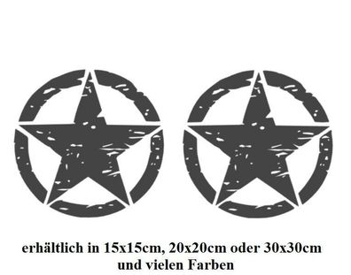 2 x US Stern Aufkleber Retro Autoaufkleber USA Army Military Sticker 91/23/2