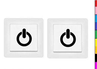 2x power button Aufkleber Schalteraufkleber Start Symbol powerbutton (246/2/1)