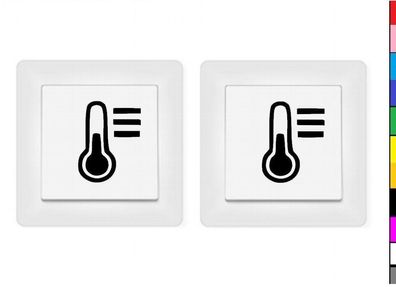 2x Thermometer Aufkleber Schalteraufkleber Schalter Klima Temperatur (246/2/7)