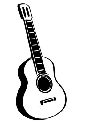 Gitarren Aufkleber Musik Instrumenten Aufkleber in 15cm 20cm oder 25cm (249/1/1)