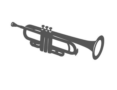 Trompete Aufkleber Musik Instrumenten Aufkleber in 15cm 20cm oder 25cm (249/2)