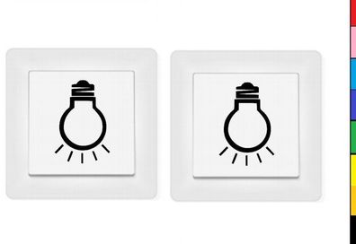 2x Lichtschalter Aufkleber Schalteraufkleber Licht Schalter Light (.246/1/4)