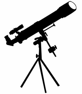 Teleskop Aufkleber Astronnomie Fernrohr in 15cm 20cm 28cm 27cm Wandtattoo (252)