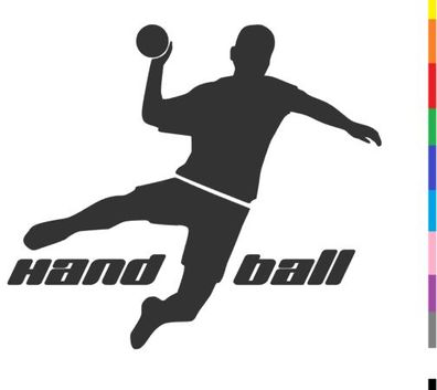 Handball Aufkleber für Auto oder Wandtattoo in 10cm, 15cm, 20cm, 25cm (255/2)