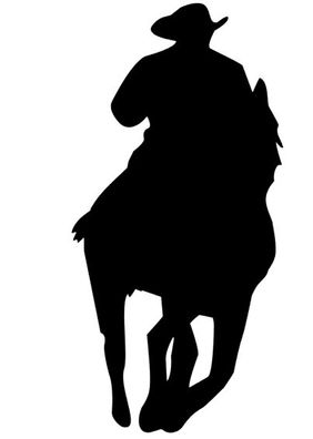 Reiten Cowboy Aufkleber Pferd Pferdeaufkleber 10cm, 15cm, 20cm, 25cm (256/2)