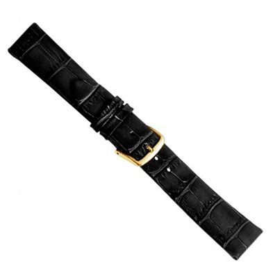 Louisiana Clip Ersatzband Uhrenarmband Kalbsleder schwarz 20460G