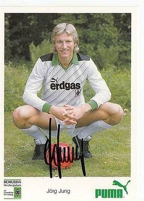 Jörg Jung Borussia Mönchengladbach 1986-87 Autogrammkarte + A41974
