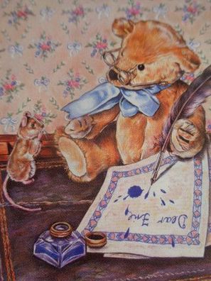 3D Bogen Reddy Teddy-Bär vermenschlichte Tiere Christine Haworth Meadow Cottage Bears