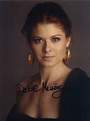 Original Autogramm DEBRA Messing auf Großfoto