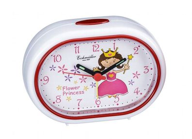 Analoger Wecker Kinderwecker Reisewecker weiß mit Prinzessin Motiv