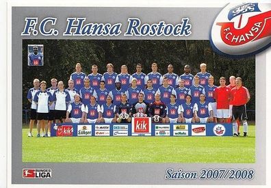Mannschaftskarte Hansa Rostock 2007-08 TOP + A42223 OU