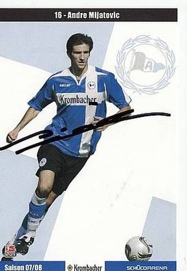 Andre Mijatovic Arminia Bielefeld 2007-08 Autogrammkarte + A42102
