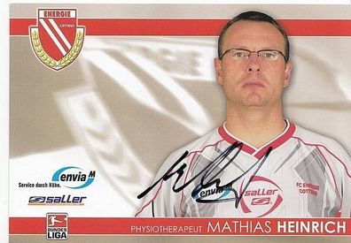 Mathias Heinrich Energie Cottbus 2007-08 Autogrammkarte + A42181