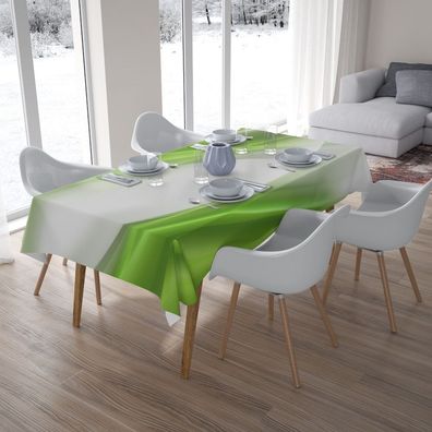 Foto-Tischdecke abstrakt grün modern Tischwäsche mit Motiv Deko Fotodruck auf Maß
