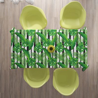 Foto-Tischdecke Palmenblatt Tropic Tischwäsche mit Motiv Deko Fotodruck auf Maß