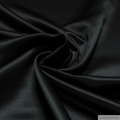 Stoff Polyester Satin schwarz breit 330 cm breit überbreit