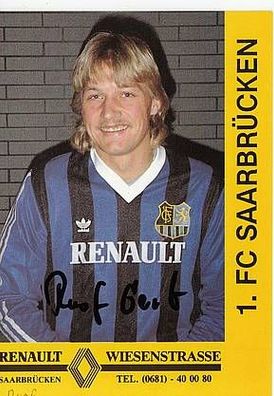 Gernot Ruof 1. FC Saarbrücken 1988-89 Autogrammkarte + A42421
