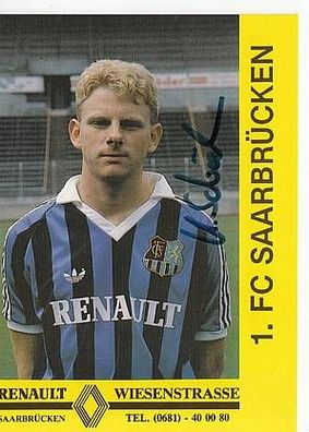 Ulf Schöder 1. FC Saarbrücken 1987-88 Autogrammkarte + A42456