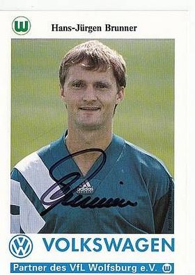 Hans-Jürgen Brunner VFL Wolfsburg 1993-94 Autogrammkarte + A42501