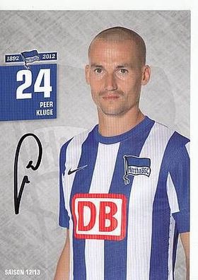 Peer Kluge Hertha BSC Berlin 2012-13 Autogrammkarte + A42522