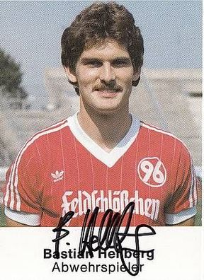 Bastian Heilberg Hannover 96 1985-86 Autogrammkarte + A42541