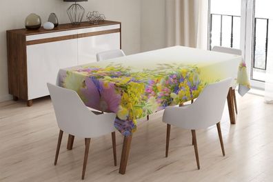 Foto-Tischdecke Sommerblumen Tischwäsche mit Motiv Deko Fotodruck auf Maß