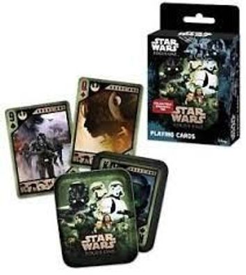 Star Wars Rogue One Sammler Kartenspiel in Metalldose Poker playing Cards von Diesney