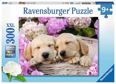 Ravensburger Puzzle -Süße Hunde im Körbchen- 300 Teile XXL 13235
