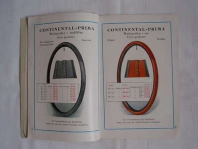 Katalog Continental Zubehör Fahrrad Kraftrad Auto, Motorrad Oldtimer 1930