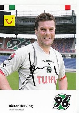 Dieter Hecking Hannover 96 2007-08 Autogrammkarte + A43013