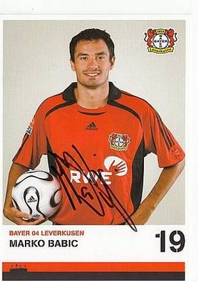 Marco Babic Bayer Leverkusen 2006-07 Autogrammkarte + A43036