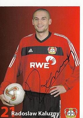 Radoslaw Kaluzny Bayer Leverkusen 2002-03 Autogrammkarte + A43043