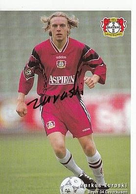 Markus Zuraski Bayer Leverkusen 1997-98 Autogrammkarte + A43047