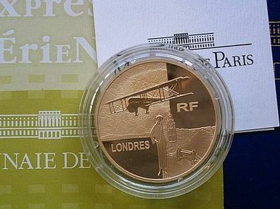 20 euro 2004 PP 17g Gold Frankreich Londres Les grands express aériens nur 273 Stück