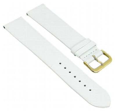 Minott Uhrenarmband XL Nappa Leder weiß ohne Naht weich 29661