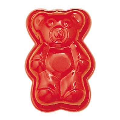 Teddy-Bär Sand-Förmchen rot Sandform aus Metall 12cm für den Sandkasten 535026