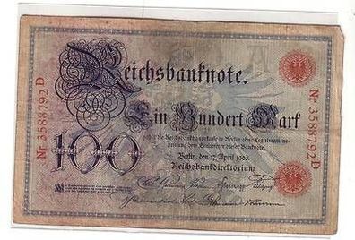 Banknote 100 Mark Deutsches Reich 17. April 1903