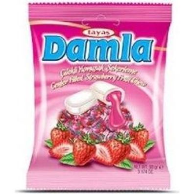 Tayas Damla Strawberry / Erdbeere Weiche Bonbons 90 g