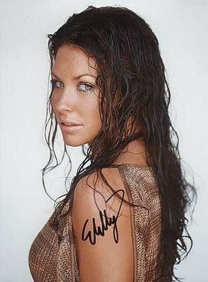 SEXY Original Autogramm Evangeline LILLY auf Großfoto