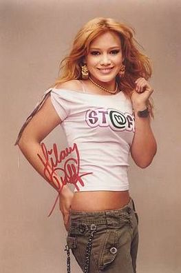 Original Autogramm HILARY DUFF auf Großfoto