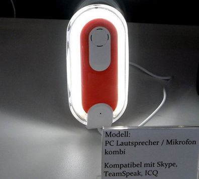 Mini PC Telefon: Mikrofon und Lautsprecher USB powered - orange (4C)