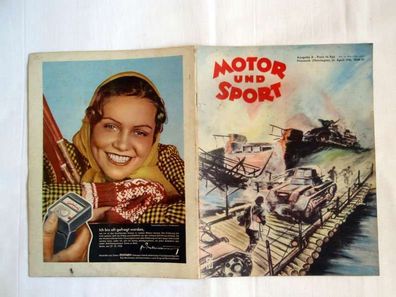 Motor und Sport , Heft 15 / 1941, Oldtimer Auto Motorrad Panzer Flugzeug