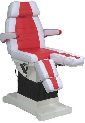 1444 Luxus Fußpflegestuhl elektrisch weiß rot 3 Motoren 1444 Luxus Fußpflegestuhl elektrisch weiß rot 3 Motoren
