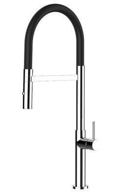 Minimal Design Küchenmischer 360° schwenkbarer Auslauf 2 strahl Handbrause - Schwarz