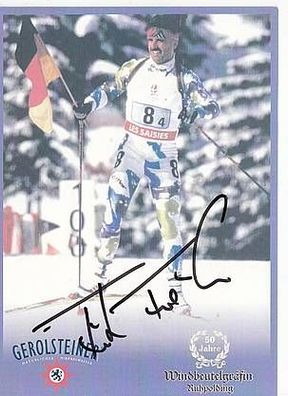 Fritz Fischer Autogrammkarte Original Signiert Biathlon + A43434
