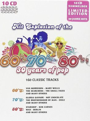 Hit Explosion of the 60's / 70's /80's: 30 Years of Pop - 160 Classic Tracks NEU