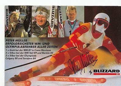 Peter Müller Autogrammkarte 80er Jahre Original Signiert Skialpine + A43563