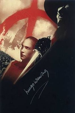 Original Autogramm HUGO Weaving V wie Vendetta (Großfoto)