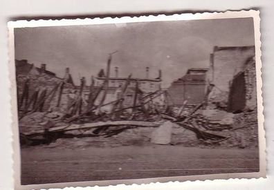 52398 Original Foto zerstörte Straße zum Fliegerhorst in Witebsk um 1942
